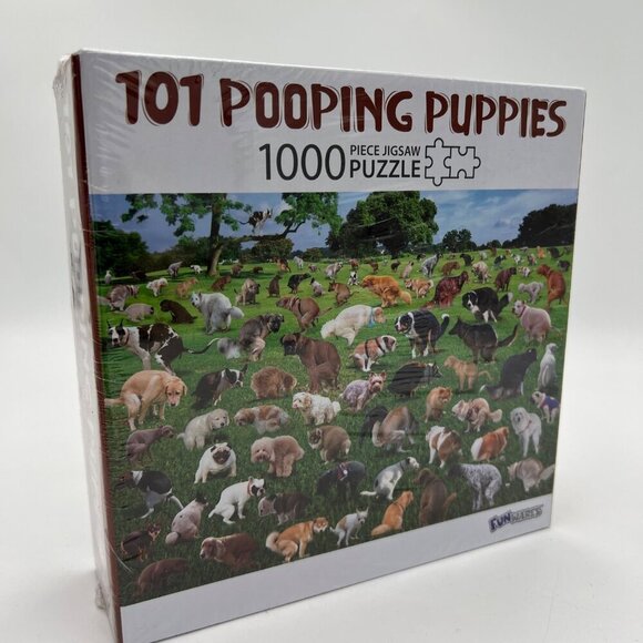 UT Brands 101 Pooping Puppies 1000 Piece Jigsaw Puzzle - Picture 3 of 5